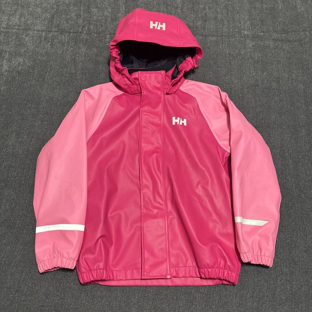 Helly Hansen Girls Rain Coat 122/7 Helox+ Pink
